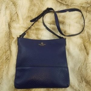 kate spade royal blue leather crossbody purse